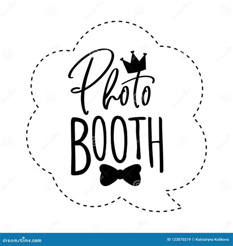 Photo Booth Photobooth Props Sign Or Icon Stock Vector Illustration