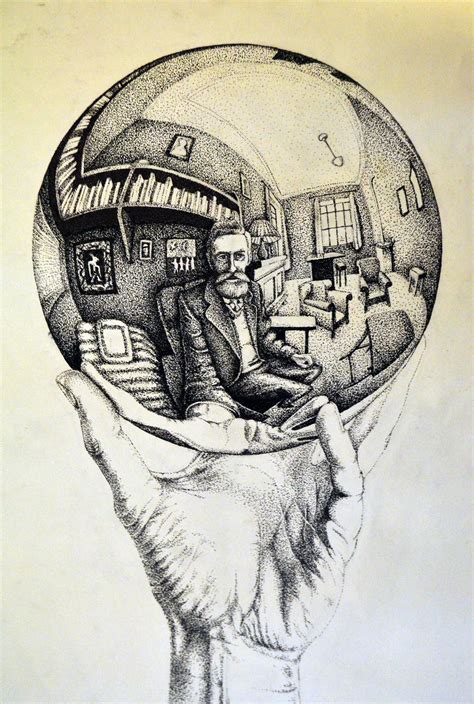 Hand With Reflecting Sphere Study - M. C. Escher by JHong098 on DeviantArt