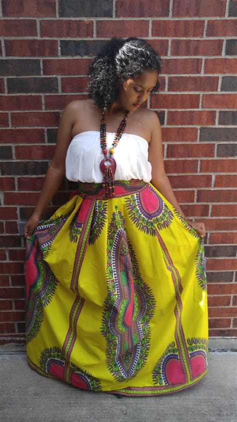 Dashiki Skirt Dashiki Maxi Skirt African Print Maxi Skirt