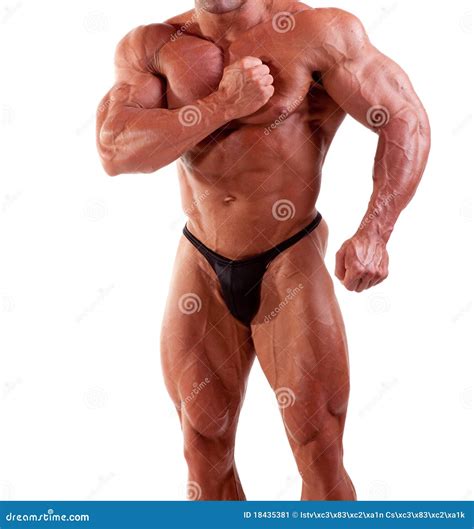 Bodybuilder Flexing Stock Image Image Of Copyspace Nude