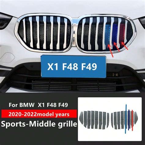 Górne kratki w stylu chromowanych diamentów dla BMW X1 F48 LCI 2020