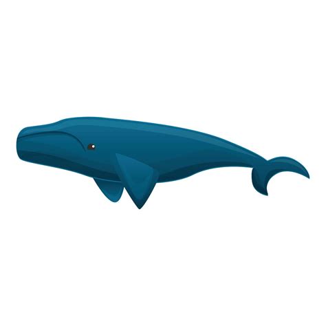 Blue Whale Icon Cartoon Style Vector Art At Vecteezy