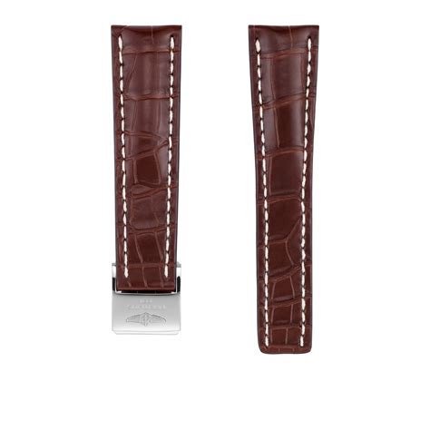 Brown Alligator Leather Strap Mm P Breitling Us