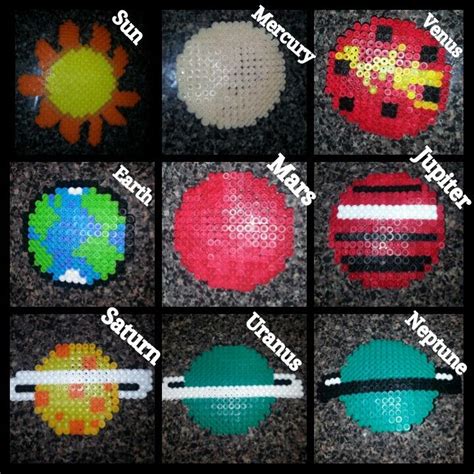 Solar System Planets Perler Beads Perler Beads Designs Hama Beads