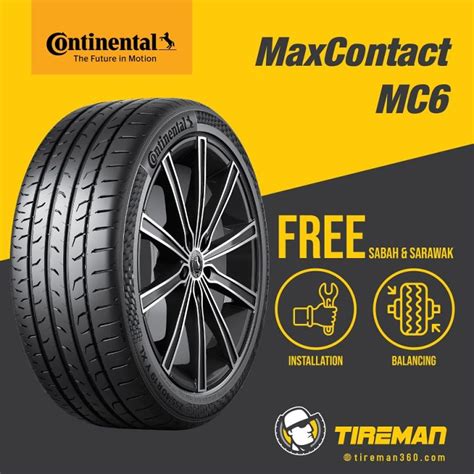 Continental Max Contact MC6 16 17 18 19 Inch Tayar Tire (FREE ...