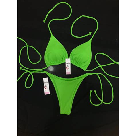 Bikini bacsic tam giác dây buộc quấn quần ship đinh dây hình shop tự chụp BigBuy360
