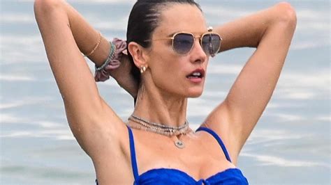 Alessandra Ambrosio Enjoys The Sun In Blue Bikini While Vacationing In Brazil