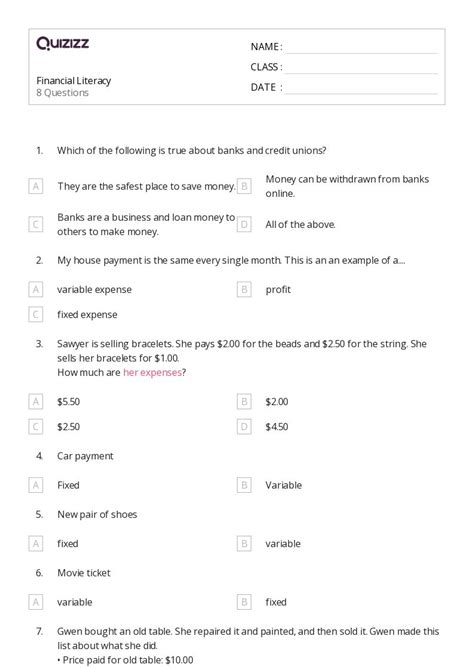 Early Literacy Worksheets For Th Grade On Quizizz Free Printable