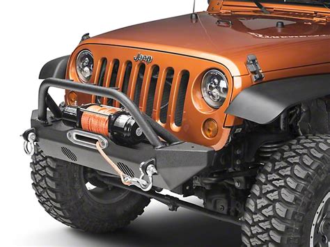 Body Armor 4x4 Jeep Wrangler Mid Stubby Winch Front Bumper Jk 19532 07 18 Jeep Wrangler Jk