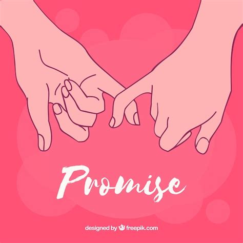 Hand Drawn Pinky Promise Concept Free Vector