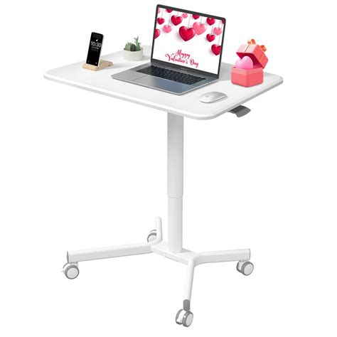 Buy Mobile Standing Desk 28 Inch Height Adjustable Rolling Laptop Desk