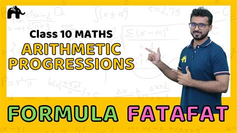 Arithmetic Progressions Class Maths Formulas Sheet Revision List