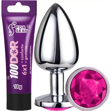 Plug M Joia Inox Gel Anestésico Anal Excita Lubrifica Tesão MercadoLivre