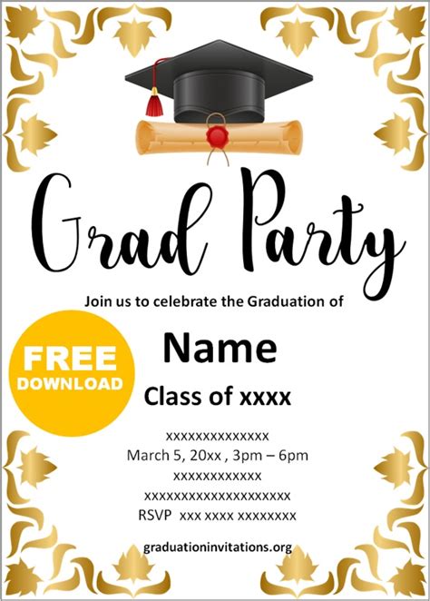 Free Printable Graduation Party Invitations Free Printable Templates