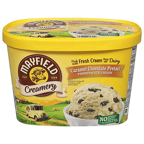 Mayfield Creamery Ice Cream Premium Caramel Chocolate Pretzel 1 5 Qt