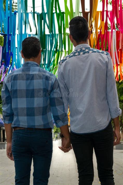 Latino Gay Men Couple Hugging In Jalisco Mexico Gay Concept Stock Image Image Of Leisure