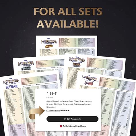 Digital Download Card List Checklist Lorcana Floodborn English 2nd Set