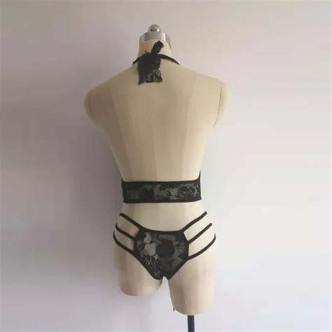 Sexy Bodysuit Babydoll Dress Erotic Lingerie For Women Lace Open Bra Cosplay Costume Nuisette