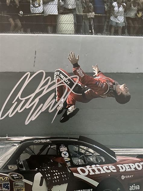 Nascar Carl Edwards signed backflip photo | EstateSales.org