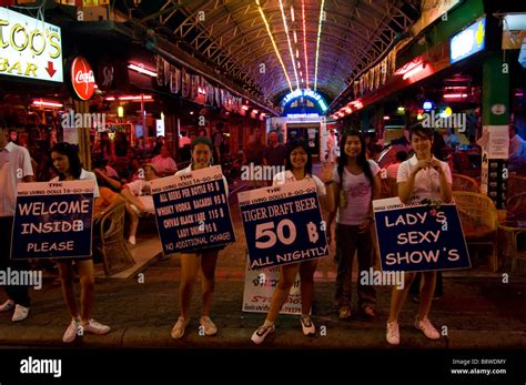 Thai Bunnies Advertise Sex Club In Pattaya Thailand Stock Photo Alamy