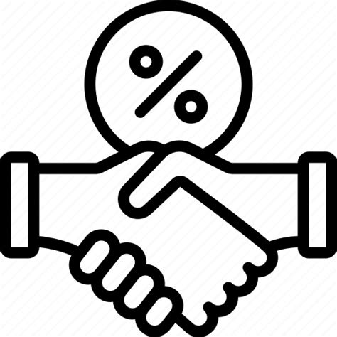 Commissions Commission Agreement Handshake Percentage Icon
