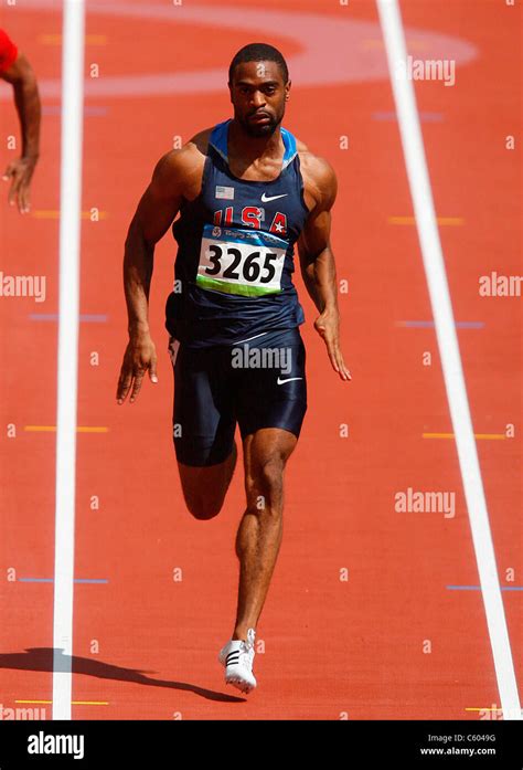 TYSON GAY USA OLYMPIC STADIUM BEIJING CHINA 15 August 2008 Stock Photo Alamy