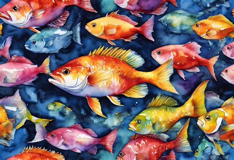 tropical fish watercolor art  stock photo public domain pictures