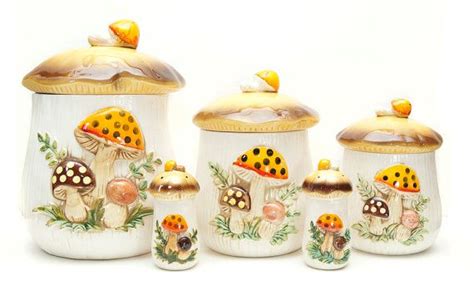 Sears Roebuck Merry Mushroom Canister Set Salt Pepper Shaker Etsy