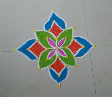 an artistic design on the floor for diwaling