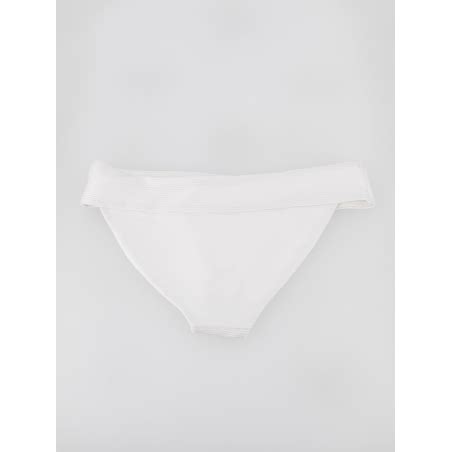 Bas de maillot de bain bikini côtelé bobby blanc femme Only wimod