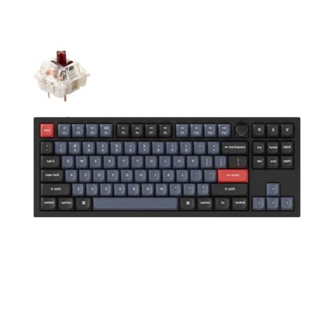 Keychron Q3 QMK TKL Hot Swappable Mech Knob Keyboard Black Brown Switch KBKCQ3M3BROWN Zylax