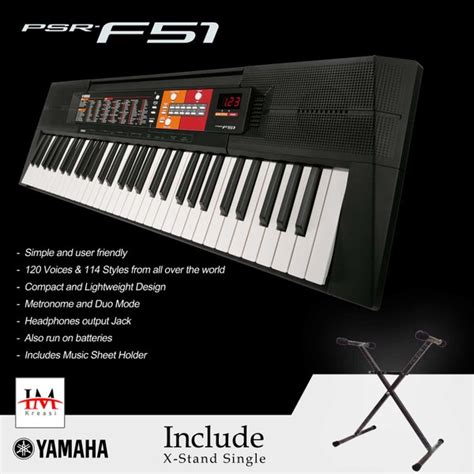 Jual Keyboard Yamaha Psr F With Xstand Single Psrf Psr F Di