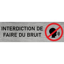 Plaque De Porte Interdiction De Faire Du Bruit