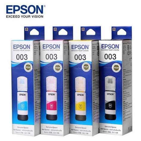 Epson 003 T003 Original Refil Ink Black Cmy For Printer L3110 L3150