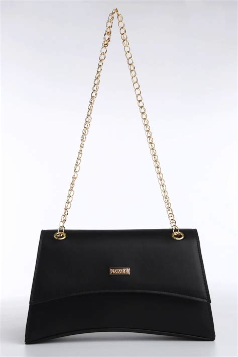 Сумка чёрная из искусственной кожи с клапаном Nazamok-10120263 цена ...