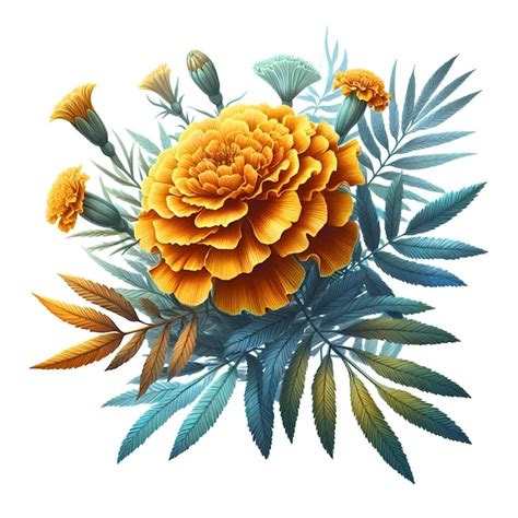 Premium Vector Vector Marigold Flower