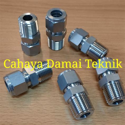 Jual Male Connector SS316 Od 1 4 X 1 8 Npt Fitting Tube Stainless