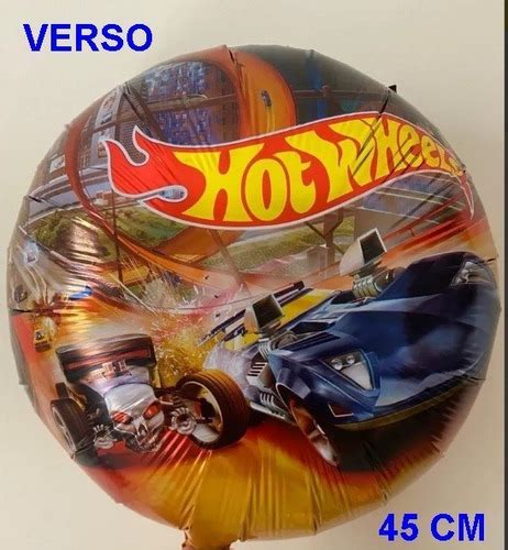 Balões Metalizados Hot Wheels Redondo cm Varetas MercadoLivre