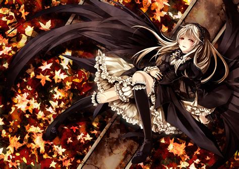 rozen maiden dress goth loli gothic kneehighs leaves lolita