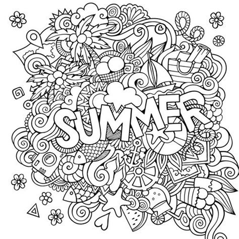 Aesthetic Summer Coloring Pages Lerysell