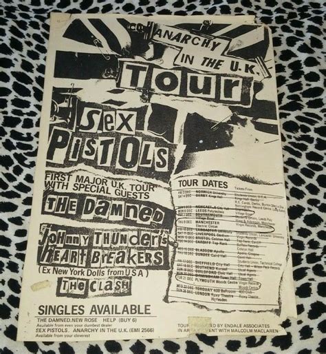 Popsike VINTAGE ORIGINAL SEX PISTOLS THE DAMNED THE CLASH FLYER 8 2X11 5 PUNK RARE KBD