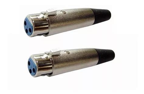 Combo Fichas Canon Hembra Xlr Met Licas Pines Con Traba