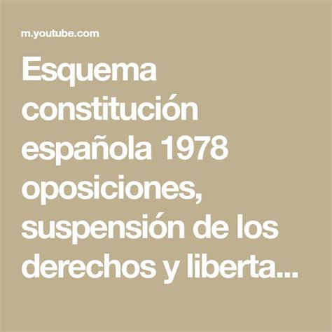 Esquema constitución española 1978 oposiciones suspensión de los