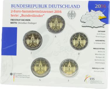 Allemagne Blister Bu X Euros Comm Mo Allemagne Saxe Les