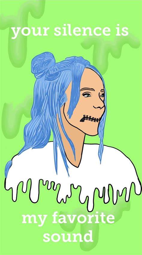 hand drawn billie eilish wallpaper♡