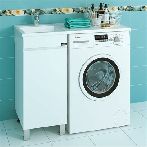 Тумба с раковиной СанТа Марс 100 над стиральной машиной, напольная ...