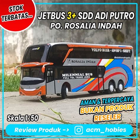 Jual Miniatur Bus Rosalia Indah Double Decker Shopee Indonesia