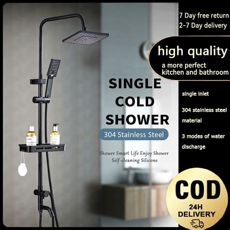 Shower Set Pressurized Shower Hot And Cold Bathroom With Faucet Stainless Steel One Piece
