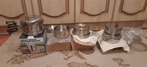 Посуда для похода нержавейка 500мл, 1л, 1.5л, котелок казанок с ручкой ...