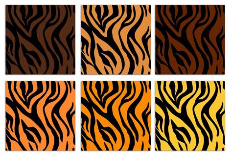 Tiger Digital Paper Backgrounds Design Bundles